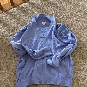 J. Crew Sky Blue V-Neck Sweater